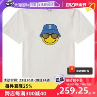MLB 男女装笑脸系列T恤圆领半袖运动服休闲短袖3ATSJ0233