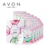 AVON 雅芳 植物酵素面膜12片/盒 芦荟补水/樱花弹润/石榴焕彩/玫瑰亮采