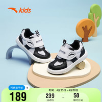 ANTA 安踏 儿童运动鞋男婴童魔术贴小白鞋网面透气德训校园板鞋A312420033