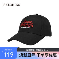 斯凯奇（Skechers）2024龙年新年棒球帽鸭舌帽户外运动时尚休闲帽L124U059 碳黑/0018 57-60cm