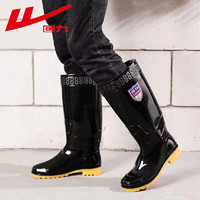 回力男士中高筒雨鞋雨靴胶鞋套鞋防水鞋 HXL8867 黑色高筒 42