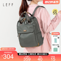 LEFF 帆布双肩包女2024新款14寸电脑包旅行大容量学生书包通勤背包