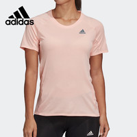 adidas 阿迪达斯 女粉色训练系列短袖T恤吸湿快干透气户外运动上衣