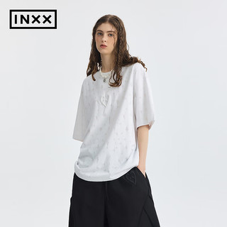 英克斯（inxx）APYD 潮流短袖圆领T恤休闲宽松男女同款APE2010696 白色 M