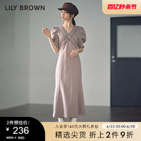 Lily Brown 2022春夏新品 纯色简约装饰棉麻质感礼帽LWGH221351