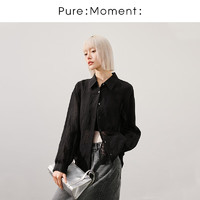 Pure:Moment:24年夏季黑色长袖衬衫4F3220331 黑色 150/76A/XS