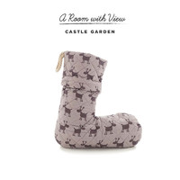 CASTLE GARDEN 古堡花园 推荐圣诞系带靴形礼物袋收纳挂袋挂绳收纳袋 麋鹿