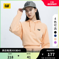 CAT 卡特彼勒 卡特卫衣简约连帽卫衣女全棉字母logo连帽衫