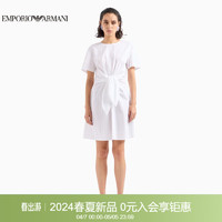 阿玛尼EMPORIO ARMANI24春夏EA女装微落肩纯色连衣裙