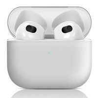 优亚勒 苹果Air pods3蓝牙耳机保护软套防摔防滑防尘防水防指纹液态硅胶可充电保护软壳 Airpods3【皎月白】 通用