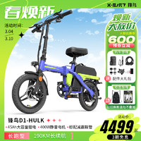 锋鸟 XBIRD浩克HULK电动自行车锂电池折叠代步车迷你代驾电瓶车轻便携 矿物灰 40AH