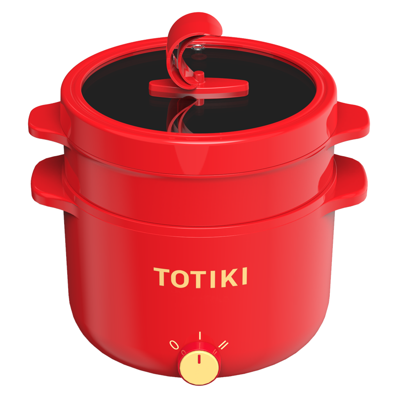 TOTIKI 拓几 电煮锅蒸笼款2L 宿舍学生寝室小嗨锅