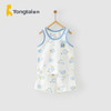 Tongtai 童泰 夏季3-18月婴儿宝宝衣服纯棉轻薄圆领套头背心套装 蓝色 66cm