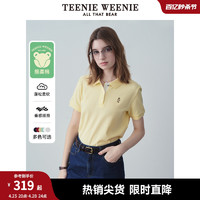 TEENIE WEENIE TeenieWeenie小熊2024年夏季新款POLO衫多巴胺短袖T恤