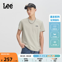 Lee 24春夏新品标准字母印花索罗娜凉感男圆领短袖T恤LMT008142202