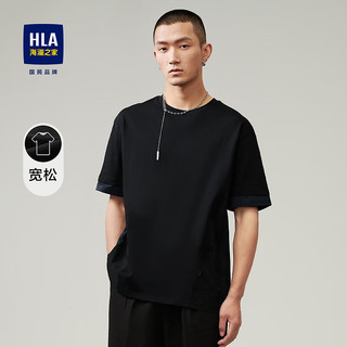 短袖T恤 HNTBJ2Y215A 黑色镶拼M5 175/92A/L