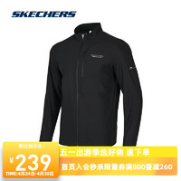 斯凯奇Skechers舒适休闲外套P224M056 碳黑/0018 XL 
