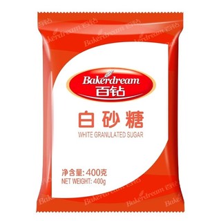 Bakerdream 百钻 烘培精制严选纯正百钻食用白砂糖绵白糖家用商用烘焙包装400g