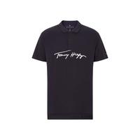 TOMMY HILFIGER 男装纯棉透气休闲签字体刺绣LOGO短袖POLO衫24604