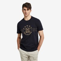 TOMMY HILFIGER 男纯棉时尚徽章LOGO刺绣舒适合身版短袖T恤25957