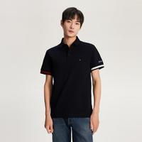 TOMMY HILFIGER 24春季男纯棉拼色袖口通勤修身短袖POLO衫78J9762