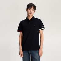 TOMMY HILFIGER 24春季男纯棉拼色袖口通勤修身短袖POLO衫78J9762