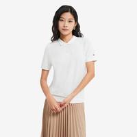 TOMMY HILFIGER 22春夏女装字母旗标刺绣修身短袖POLO衫WW0WW36540