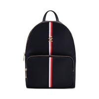 TOMMY HILFIGER 24春季女休闲拼色织带金属字母通勤双肩背包J8041