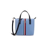 TOMMY HILFIGER 24春季女简约金属字母可卸带单肩手提托特包J8043