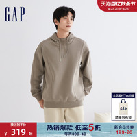 Gap 盖璞 男装春秋LOGO空气三明治宽松连帽卫衣高级运动休闲上衣841299