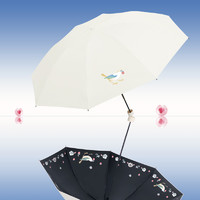 天堂伞VA博物馆联名款黑胶防晒防紫外线遮太阳伞便携折叠晴雨伞女