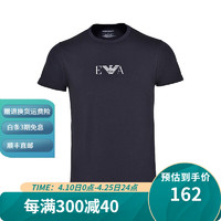 EMPORIO ARMANI ARMANI）男装 男士时尚休闲修身薄款短袖T恤 97926 黑色 XXL