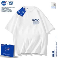 NASAOVER NASA夏天休闲款纯棉短袖t恤男女港风宽松潮牌ins潮流情侣半袖体恤