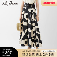 Lily Brown 春夏 法式复古高腰阔腿裤女休闲裤LWFP212034