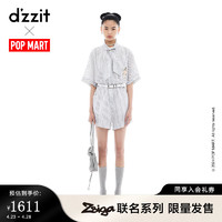 DZZIT【泡泡玛特联名款】地素连体裤2024夏季条纹设计印花女 浅蓝色 XS
