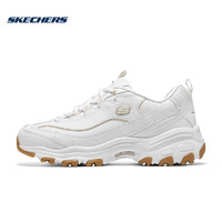 SKECHERS 斯凯奇 春季女鞋熊猫鞋厚底增高百搭复古老爹鞋 白色/WHT 40