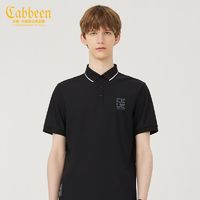 百亿补贴：Cabbeen 卡宾 男装字母印花polo衫夏季款休闲时尚短袖简约通勤B