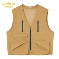 Cabbeen 卡宾 都市男装棉马甲2214135005机能工装潮压花