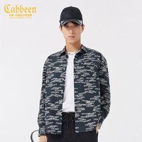 百亿补贴：Cabbeen 卡宾 男装字母满印衬衫春秋款潮流宽松衬衣街头时尚3224109009