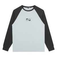 百亿补贴：GXG 男装23秋季新品时尚撞色拼接男士圆领长袖t恤打底衫
