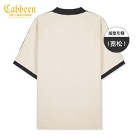 百亿补贴：Cabbeen 卡宾 男装仿麂皮绒POLO衫夏新款压花短袖宽松3232163034