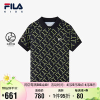 FILA 斐乐 儿童童装2024夏季中大童男童短袖POLO短T类