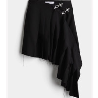 H&M rokh设计师系列 女士短款半身裙 1212453 黑色 32