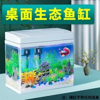 疯狂水草金鱼缸水族箱客厅桌面小型超白智能迷你玻璃鱼缸 T-620高透裸缸