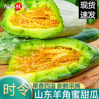 探味枝头 头茬山东羊角蜜 新鲜蔬菜 3斤精选 脆甜小蜜瓜 时令生鲜蔬果