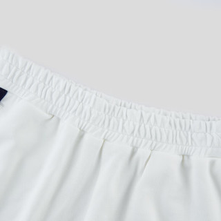 Gap男童2024夏季logo撞色polo领短袖T恤短裤套装儿童装466033 白色 150cm(L)亚洲尺码