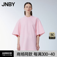 江南布衣（JNBY）24夏连衣裙宽松圆领短袖5O4G12840 634/浅珊瑚红 L