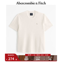 ABERCROMBIE & FITCH男装女装装 24春夏美式小麋鹿圆领短袖T恤 358668-1 米白色 XL (180/116A)