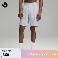 lululemon丨Pace Breaker 男士运动短裤 9" * 内衬款 LM7B88S 纹理阿尔卑斯白色混色 M