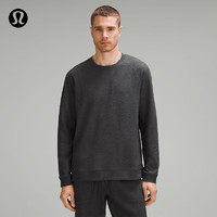 lululemon丨Textured男士双面针织棉混纺圆领卫衣 LM3EOXS 杂色黑/黑 M